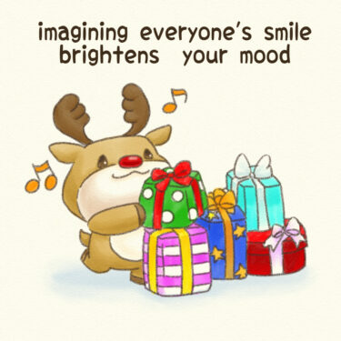 imagining everyone’s smile brightens your mood