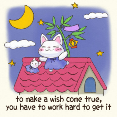 to make a wish come true, you have to work hard to get it