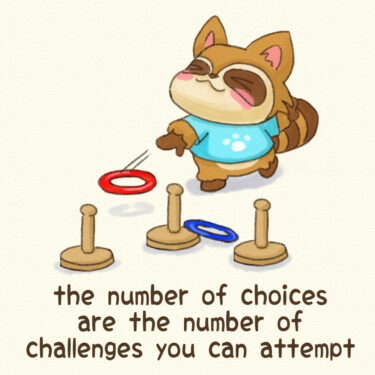 the number of choices are the number of challenges you can attempt