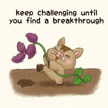keep challenging until you find a breakthrough