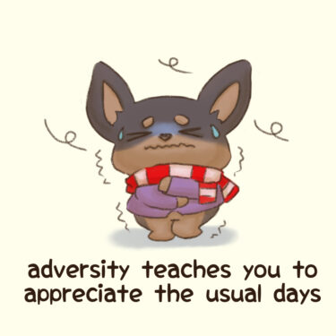 adversity teaches you to appreciate the usual days
