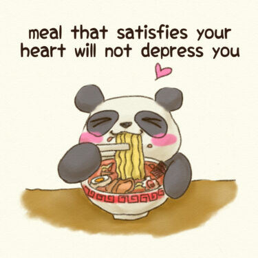 meal that satisfies your heart will not depress you
