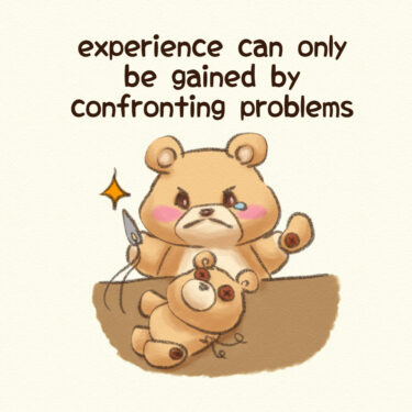 experience can only be gained by confronting problems