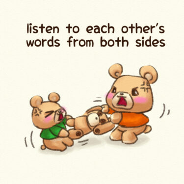 listen to each other’s words from both sides